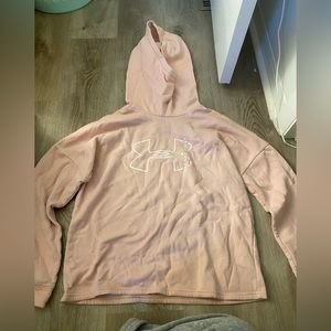 pink under armpit hoodie with mock neck